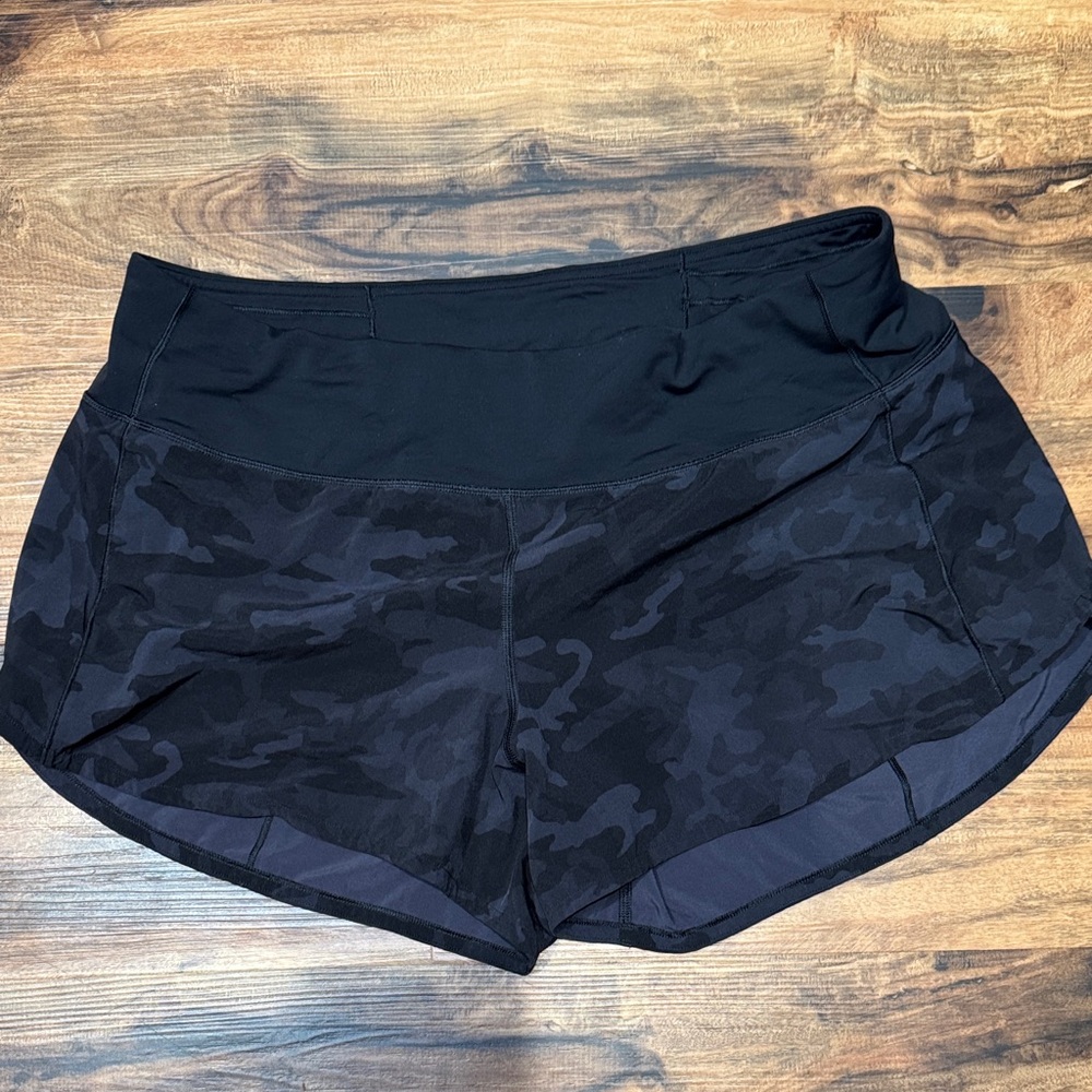 lululemon athletica Black Camo Athletic Shorts